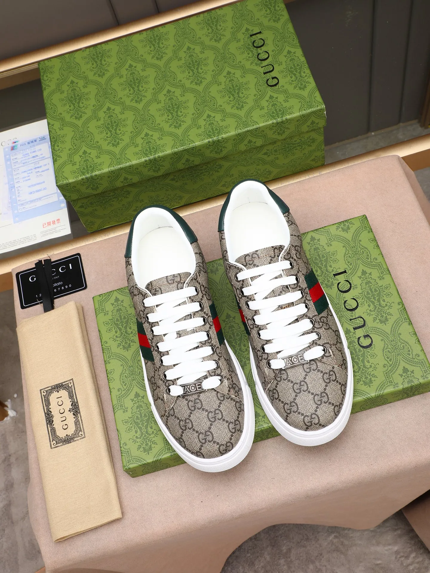 Men's shoes 💰400 [running volume version] GUGGI white shoe series! The fabric is made of imported cowhide➕Gucci special material➕sheep lining➕original rubber outsole, men's size 38-44 (45 can be customized)